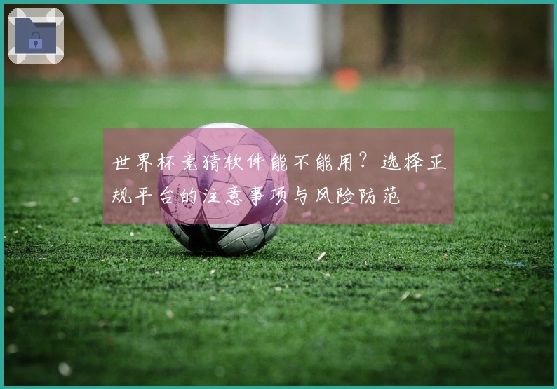 世界杯竞猜软件能不能用？选择正规平台的注意事项与风险防范